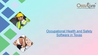 occupational health and safety software in texas