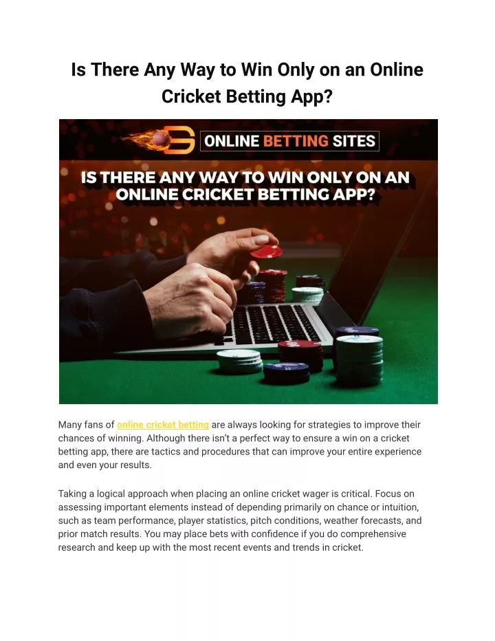 is there any way to win only on an online cricket