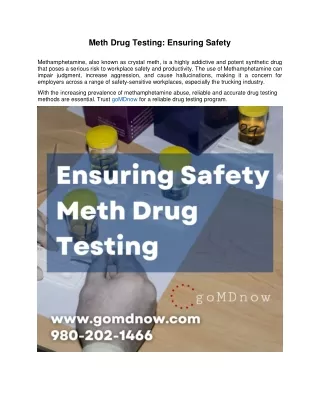 Meth Drug Testing
