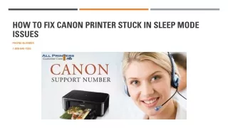 How to Fix Canon Printer Stuck in Sleep Mode Issue