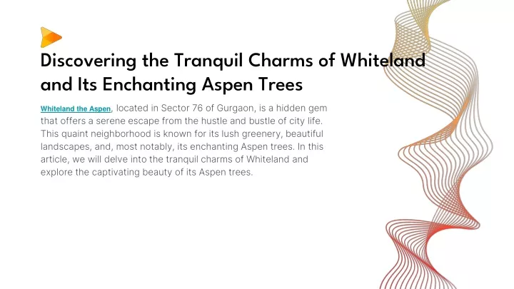 discovering the tranquil charms of whiteland and its enchanting aspen trees