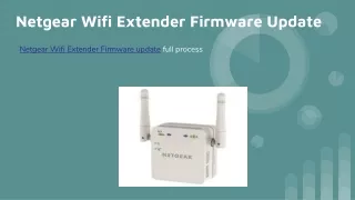 Netgear Wifi Extender Firmware Update