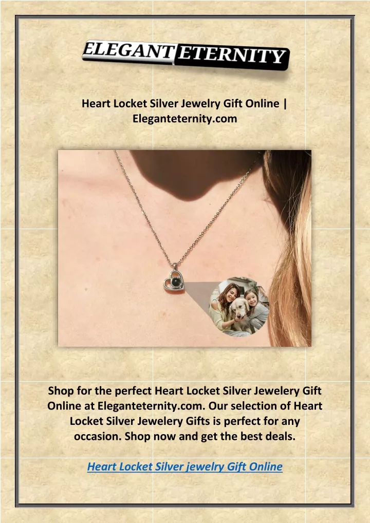 heart locket silver jewelry gift online