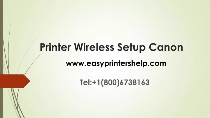 printer wireless setup canon