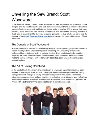 Unveiling the Sew Brand_ Scott Woodward