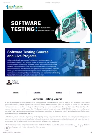 Best Software testing course