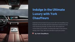 First-Class Chauffeurs - Exquisite Transport Solutions