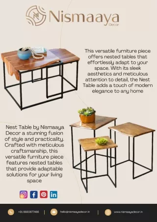 this versatile furniture piece offers nested
