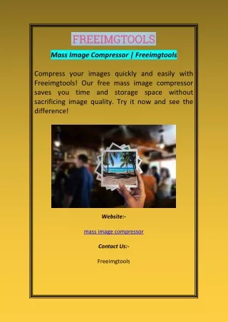 Mass Image Compressor  Freeimgtools