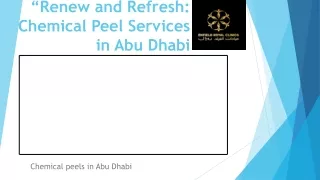 chemical peels in Abu Dhabi