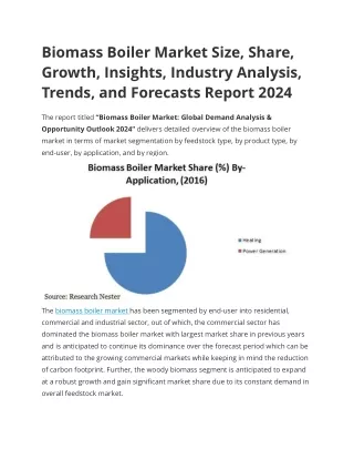 Biomass Boiler Market Size, Share, Growth, Insights, Industry Analysis, Trends,