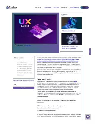step to perform the UX audits