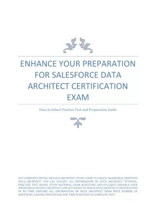 Enhance Your Preparation for Salesforce Data Architect Certification Exam