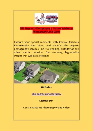 360 Degrees Photography Central Alabama Photography And Video