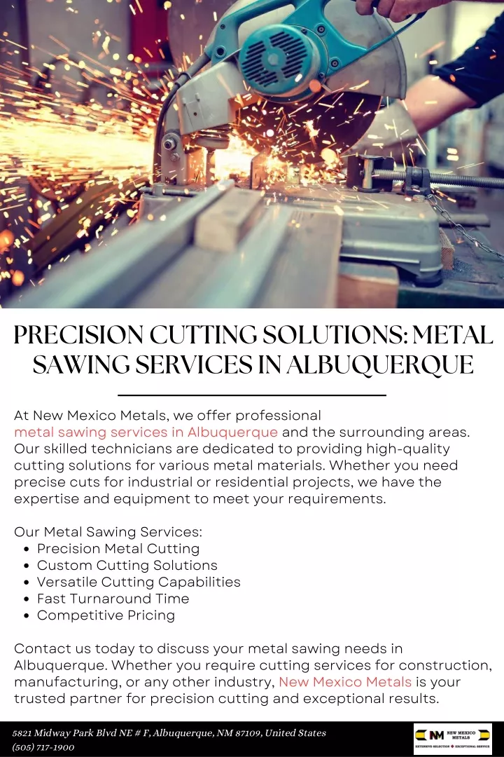 precision cutting solutions metal sawing services