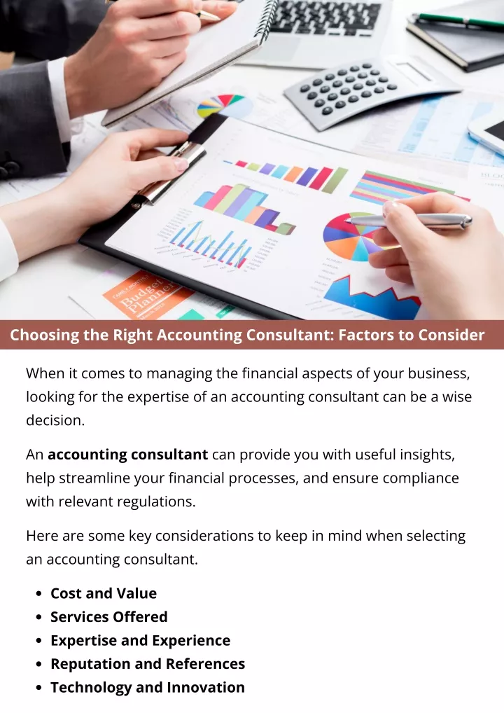 choosing the right accounting consultant factors
