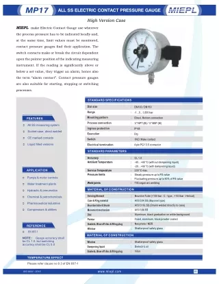 All Ss Electric Contact Pressure Gauge - High Version Case | India Pressure Gaug