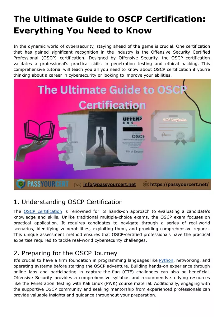 the ultimate guide to oscp certification