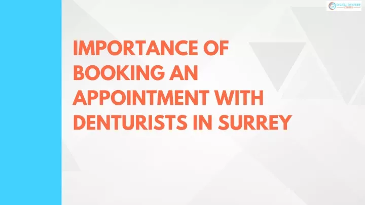 importance of booking an appointment with