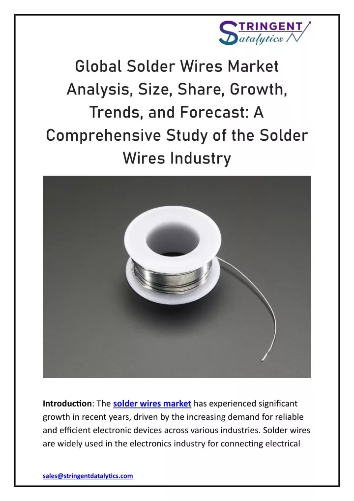 global solder wires market analysis size share
