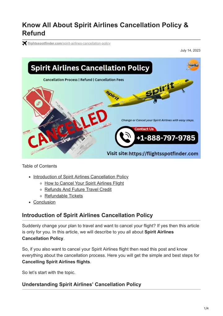 know all about spirit airlines cancellation
