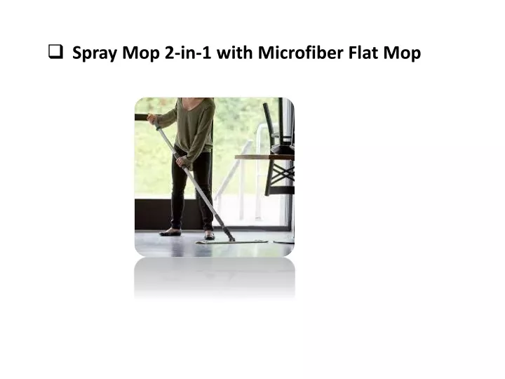 spray mop 2 in 1 with microfiber flat mop