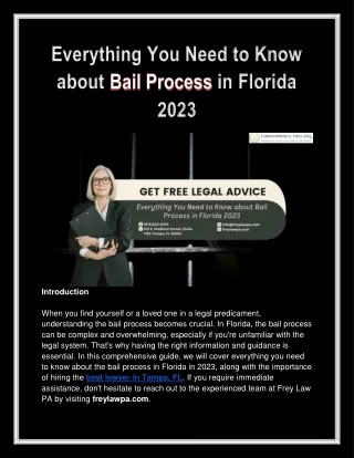 Everything You Need to Know about Bail Process in Florida 2023