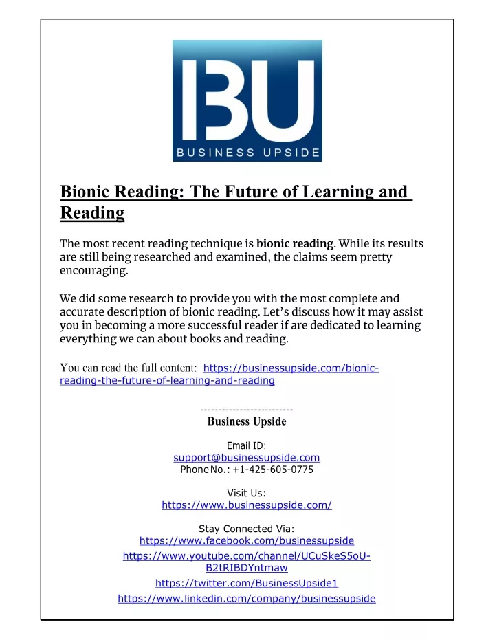 bionic reading the future of learning and reading