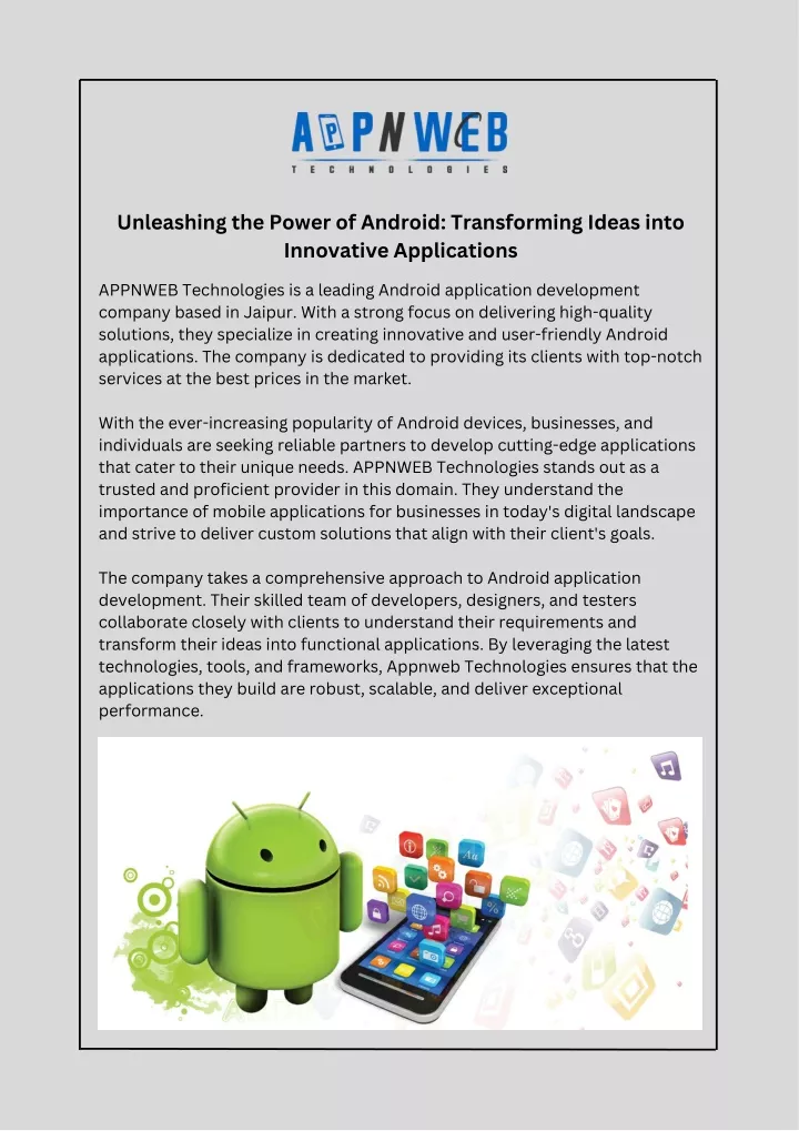unleashing the power of android transforming