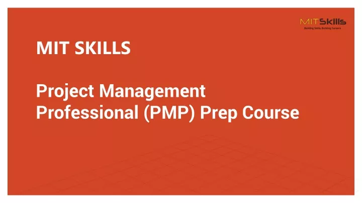 mit skills project management professional pmp prep course