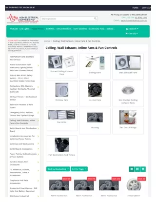 Buy High Quality Exhaust Fans by AGM Electrical Supplies