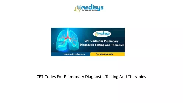 cpt codes for pulmonary diagnostic testing