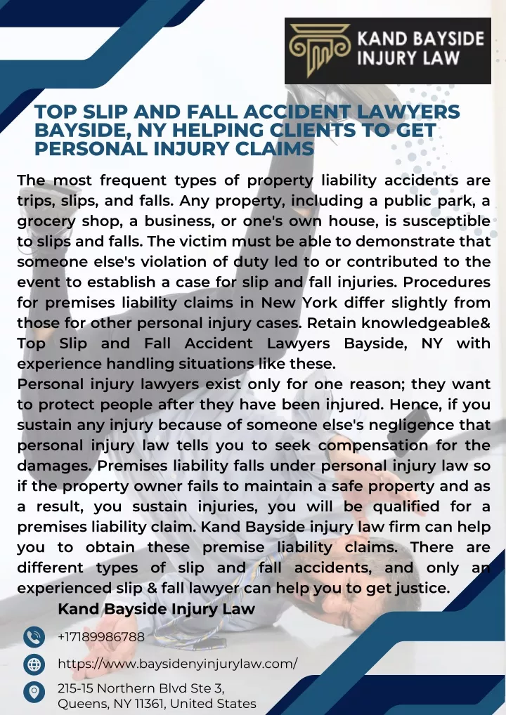 top slip and fall accident lawyers bayside
