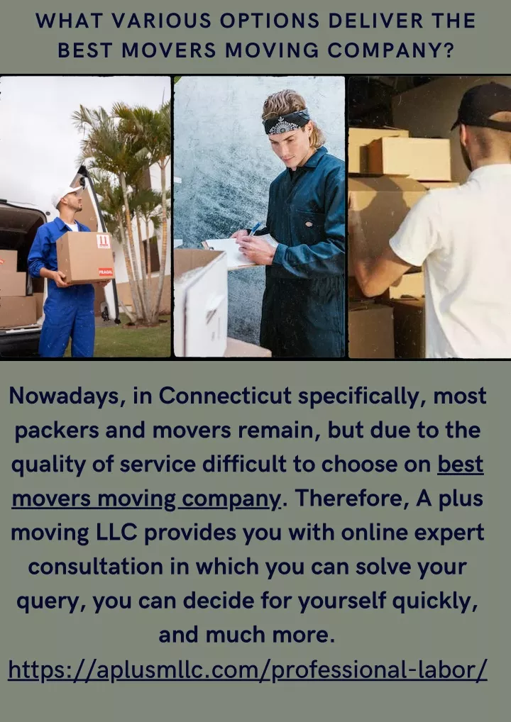what various options deliver the best movers