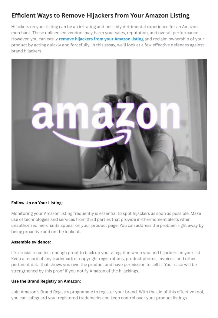e cient ways to remove hijackers from your amazon