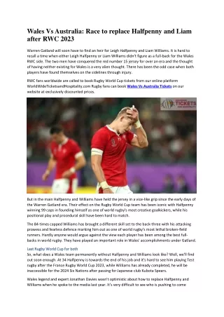 wales vs australia race to replace halfpenny