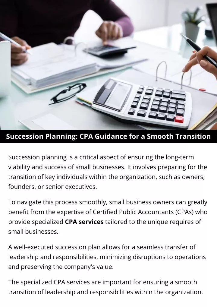 succession planning cpa guidance for a smooth