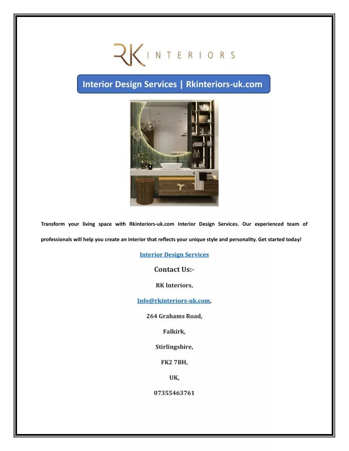 interior design services rkinteriors uk com