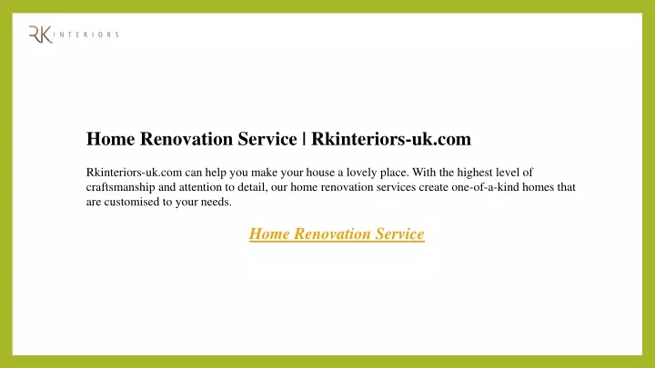 home renovation service rkinteriors