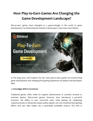 how play to earn games are changing the game