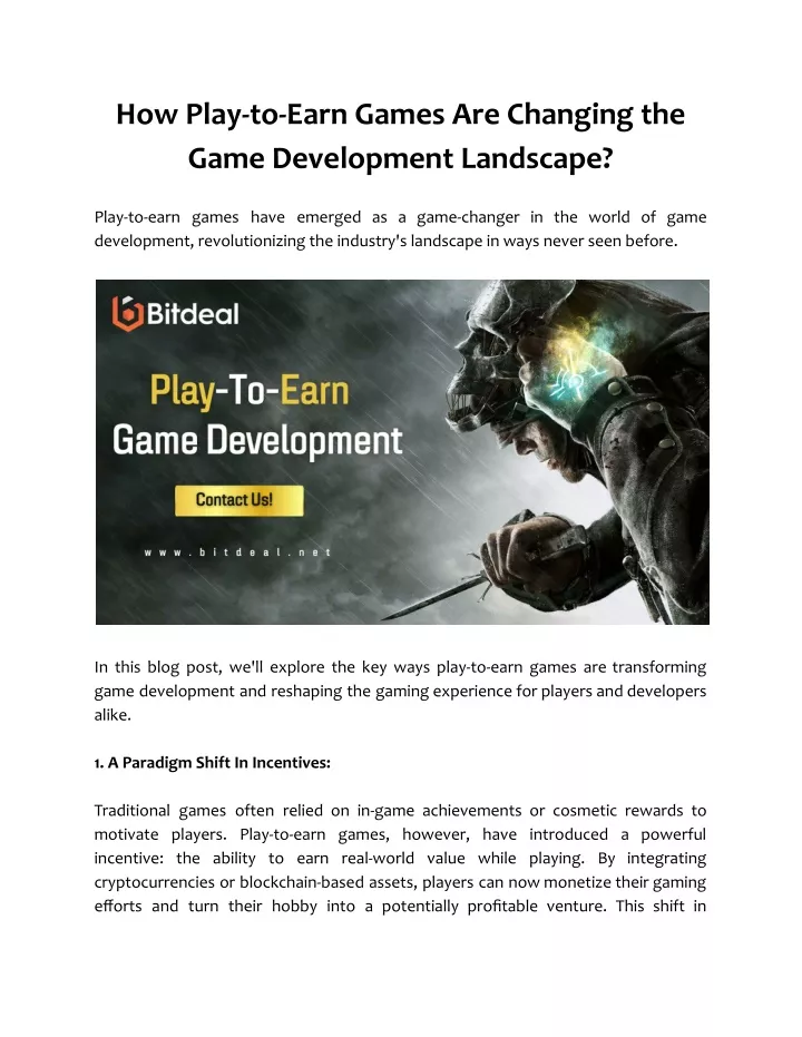 how play to earn games are changing the game