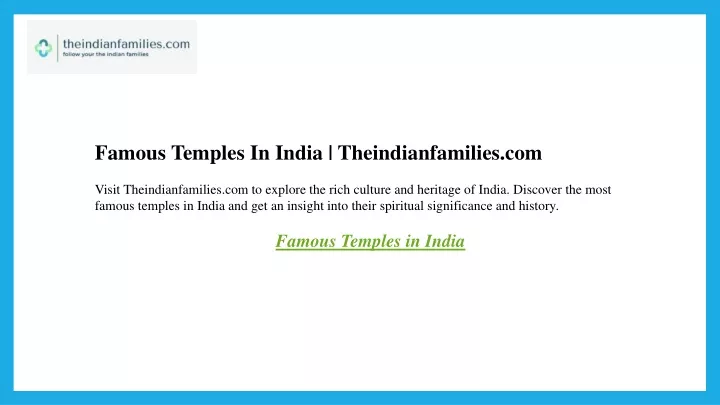 famous temples in india theindianfamilies