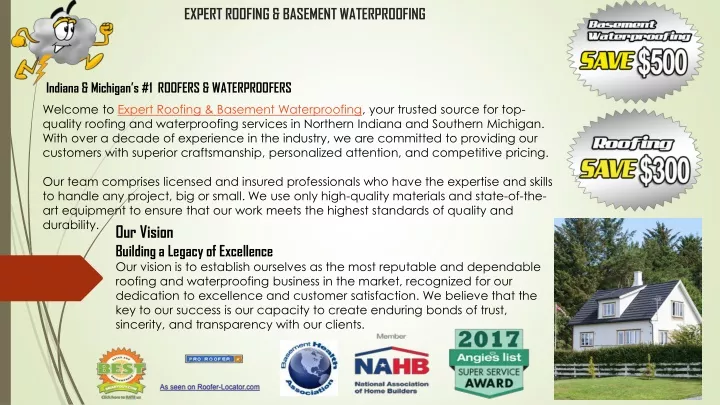 expert roofing basement waterproofing