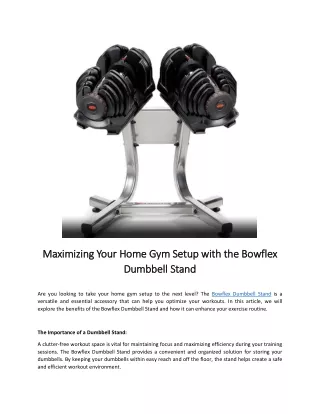 BOWFLEX DUMBBELL STAND