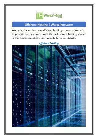 Offshore Hosting Warez-host