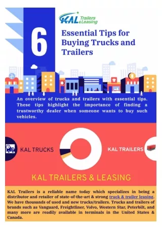 6 Essential Tips for Buying Trucks and Trailers - Kaltrailers