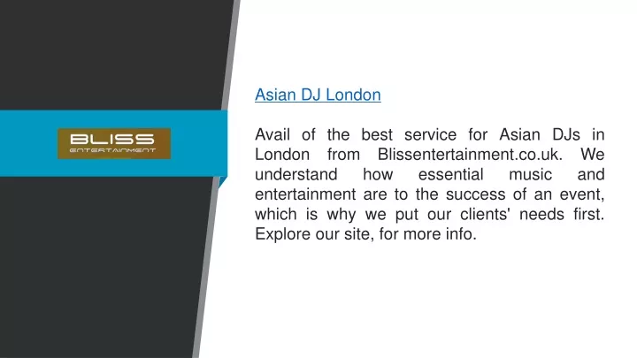 asian dj london avail of the best service