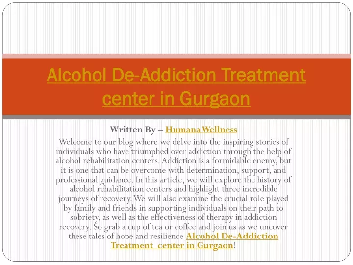 alcohol de addiction treatment center in gurgaon