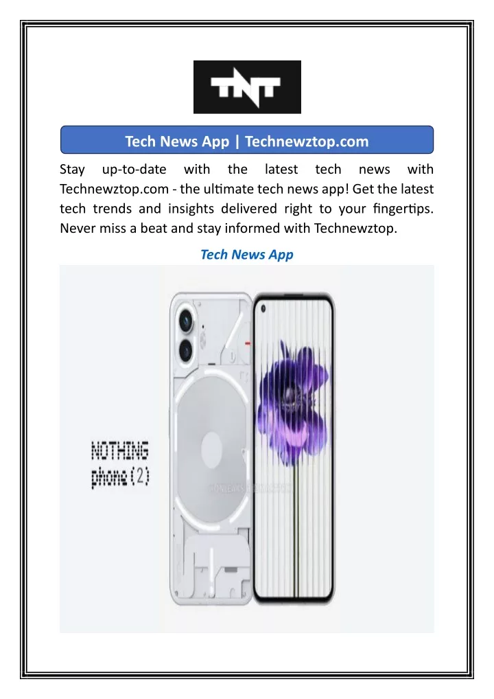 tech news app technewztop com