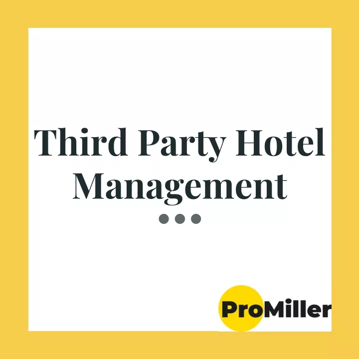 third party hotel management
